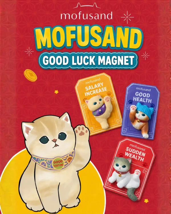 Mofusand Good Luck Magnetic 3D Decal Magnet BlindBox Series